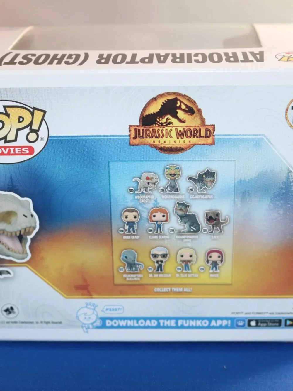 Funko Pop Movies Atrociraptor (Ghost) #1205 Jurassic World vinyl figure W/box